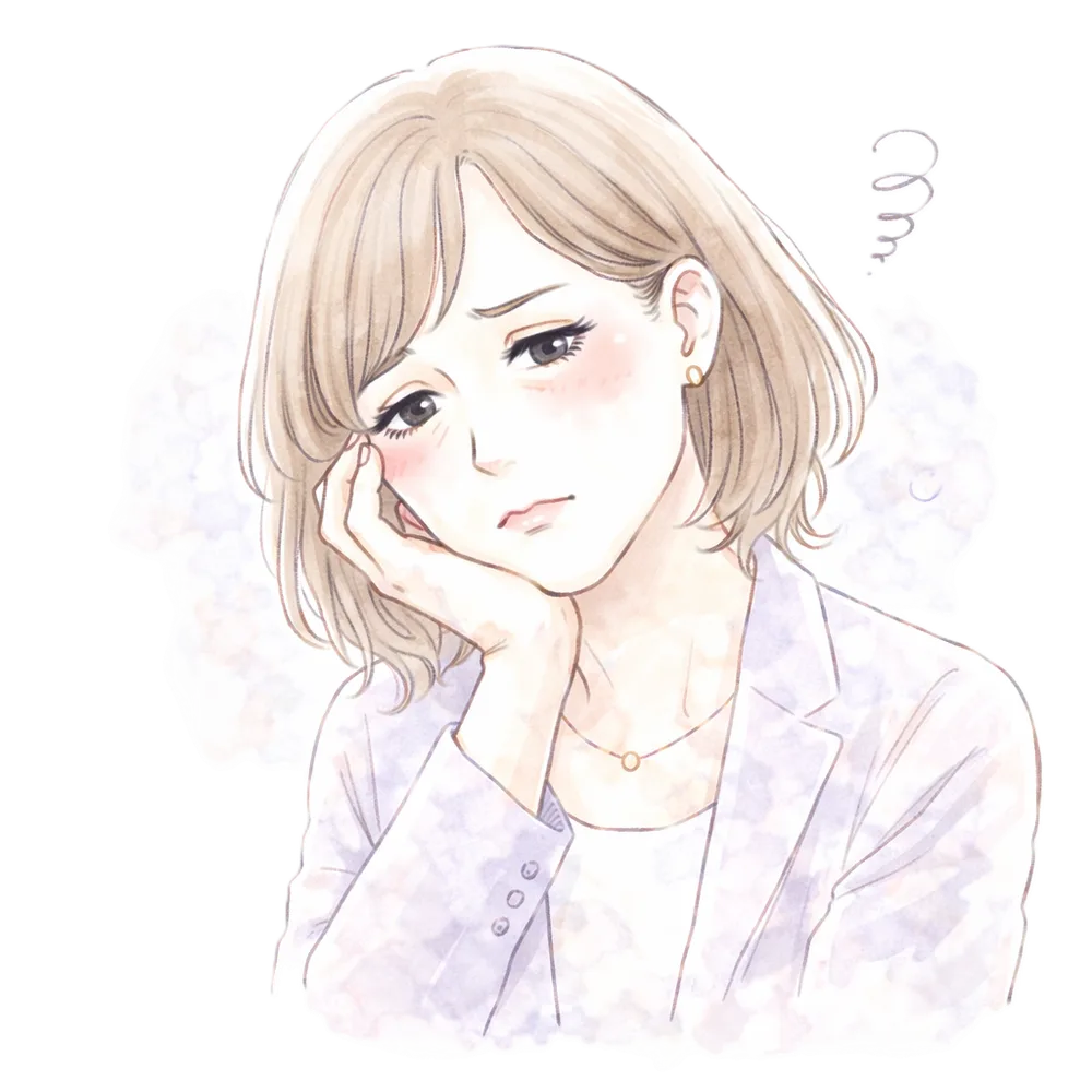 頬杖をつく