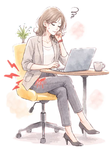 脚を組む
